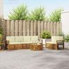vidaXL Sofa-Sets 7 pcs Natuurlijk en Cr&egrave;me Massief Acaciahout