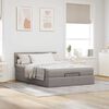 vidaXL Bed met matras 140x190 cm stof taupe