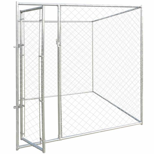 vidaXL Honden Kennels Zilver 192 x 192 x 195 cm Gegalvaniseerd staal