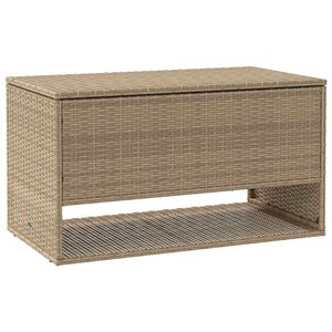 vidaXL Opbergbox voor buiten 100x55x55,5 cm poly rattan beige