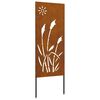 vidaXL Tuin Privacy Screen Fretwerk Roestig 50 x 140 cm weervast staal