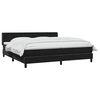 vidaXL Boxspring met matras fluweel zwart 180x210 cm