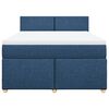 vidaXL Boxspring met matras stof blauw 140x190 cm