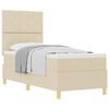 vidaXL Boxspringbed met hoofdeinde Cr&egrave;me 80 x 200 cm Stof
