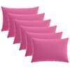 vidaXL Kussensloop 6 pcs HEERLEN Roze 50 x 70 cm Polyester