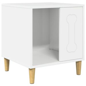 vidaXL Hondenhuis Glanzend Wit 44 x 42 x 49 cm Bewerkt hout