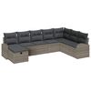 vidaXL Bankstel 8 st Grijs poly rattan