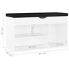 vidaXL Schoenenbank met kussen 80x30x47 cm bewerkt hout wit