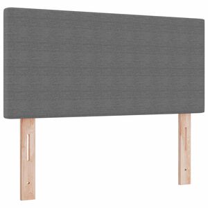 vidaXL LED Hoofdbord met hoofdeinde Lichtgrijs 80 cm Katoen Stof
