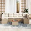 vidaXL Tuin Sofa Set 8 pcs Beige en wit