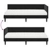 vidaXL Hoekbedframe met Matras Anders 2 pcs Zwart Fluweel