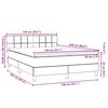 vidaXL Boxspring met matras fluweel roze 140x220 cm