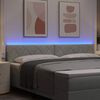 vidaXL LED Hoofdbord Lichtgrijs 200 cm Nep Leer