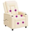 vidaXL Massage-relaxstoel Cr&egrave;mekleurig 75 x 95 x 100 cm Stof