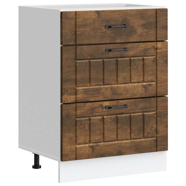 vidaXL Onderkast Lucca bewerkt hout gerookt eikenkleurig