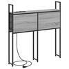 vidaXL Opberghoofdbord met Oplaadstation Grijs sonoma 83 x 15 x 98 cm