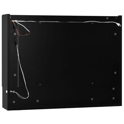 vidaXL Badkamerspiegelkast LED 80x15x60 cm MDF zwart