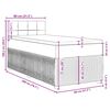 vidaXL Boxspring met matras fluweel roze 80x200 cm
