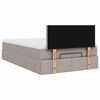 vidaXL Ottoman bed met matras 120x190 cm stof taupe