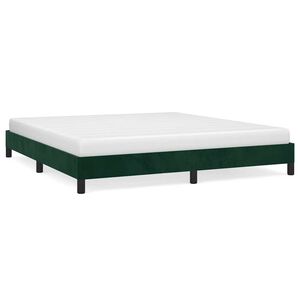vidaXL Bedframe zonder matras 180x200 cm fluweel donkergroen