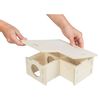 TRIXIE Knaagdierenhuis 3 kamers 25x10x25 cm hout