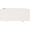 vidaXL Plantenbak 110x110x49,5 cm massief grenenhout wit
