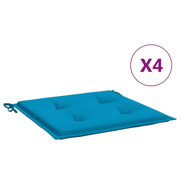 vidaXL Tuinstoelkussens 4 st 40x40x4 cm oxford stof blauw