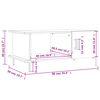 vidaXL Salontafel 90x50x40 cm bewerkt hout sonoma eikenkleurig