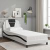 vidaXL Bedframe "Viana" met LED zonder matras wit en zwart 90x190 cm