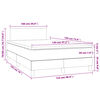 vidaXL Boxspring met matras stof zwart 120x190 cm