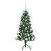 vidaXL Hoek Kunstkerstboom met 150 LED Groen 120 cm PVC en Metaal