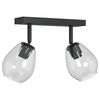 vidaXL Plafondspot Zwart 33 x 13 x 26 cm Glas en Metaal