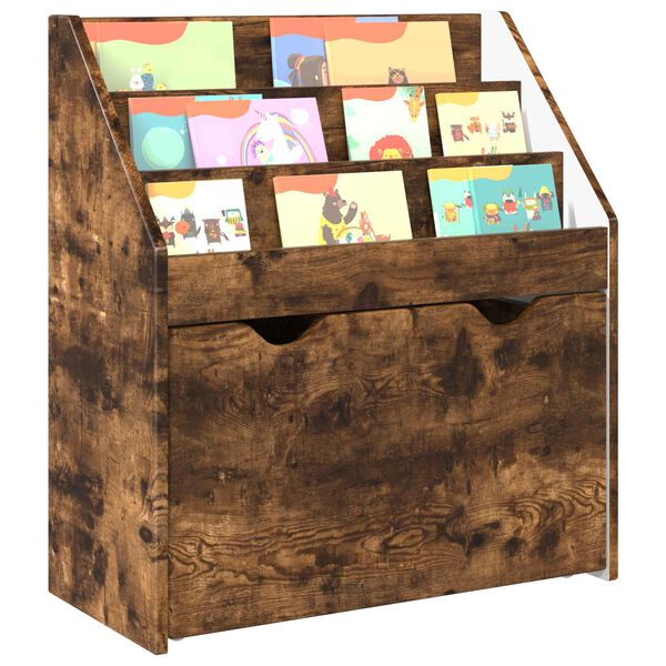 vidaXL Kinderen Boekenkast met lade Gerookt eiken 60 x 29,5 x 69 cm