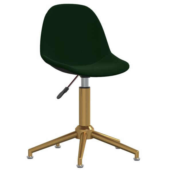 vidaXL Eetkamerstoelen draaibaar 2 st fluweel donkergroen