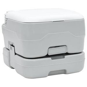 vidaXL Camping Toilet Grijs en Wit 41,5 x 36,5 x 30 cm Polyetheen