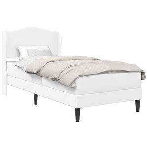 vidaXL Bedframe met hoofdeinde Wit 90 x 190 cm Kunstleer