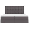 vidaXL Opbergbed met matras met matras Grijs 180 x 200 cm Nep Leer