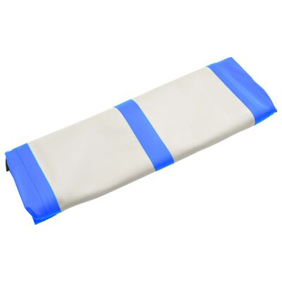 vidaXL Gymnastiekmat met pomp opblaasbaar 400x100x15 cm PVC blauw