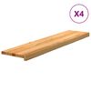 vidaXL Traptreden 4 st 110x30x2 cm massief eikenhout lichtbruin