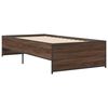 vidaXL Bedframe bewerkt hout en metaal bruin eikenkleurig 75x190 cm