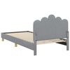 vidaXL Peuterbedframe met hoofdbord Lichtgrijs 80 x 200 cm Stof
