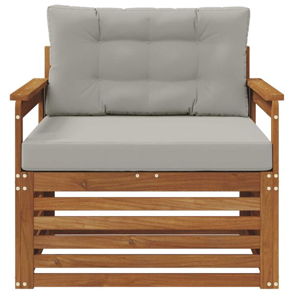 vidaXL Buiten bankenset Massief Acaciahout en Polyester Naturel