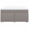 vidaXL Boxspring met matras stof taupe 140x190 cm