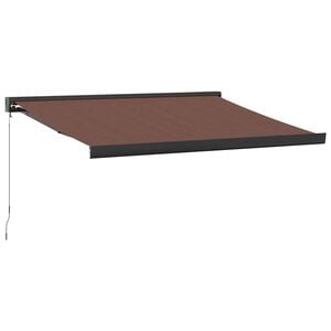 vidaXL Luifel handmatig uittrekbaar 350x250 cm bruin