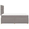 vidaXL Boxspring met matras stof taupe 120x200 cm