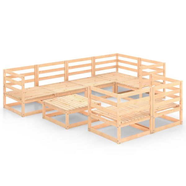 vidaXL 8-delige Loungeset massief grenenhout