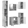 vidaXL Badkamermeubelset 5 pcs Beton Grijs Bewerkt hout & Metaal