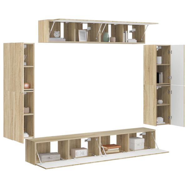 vidaXL TV-kast 8 pcs Sonoma Eiken