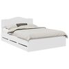 vidaXL Bedframe met lade met opslag Wit 160 x 200 cm Ingenieurshout