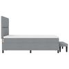 vidaXL Boxspringbed met matras Lichtgrijs 160 x 200 cm Stof